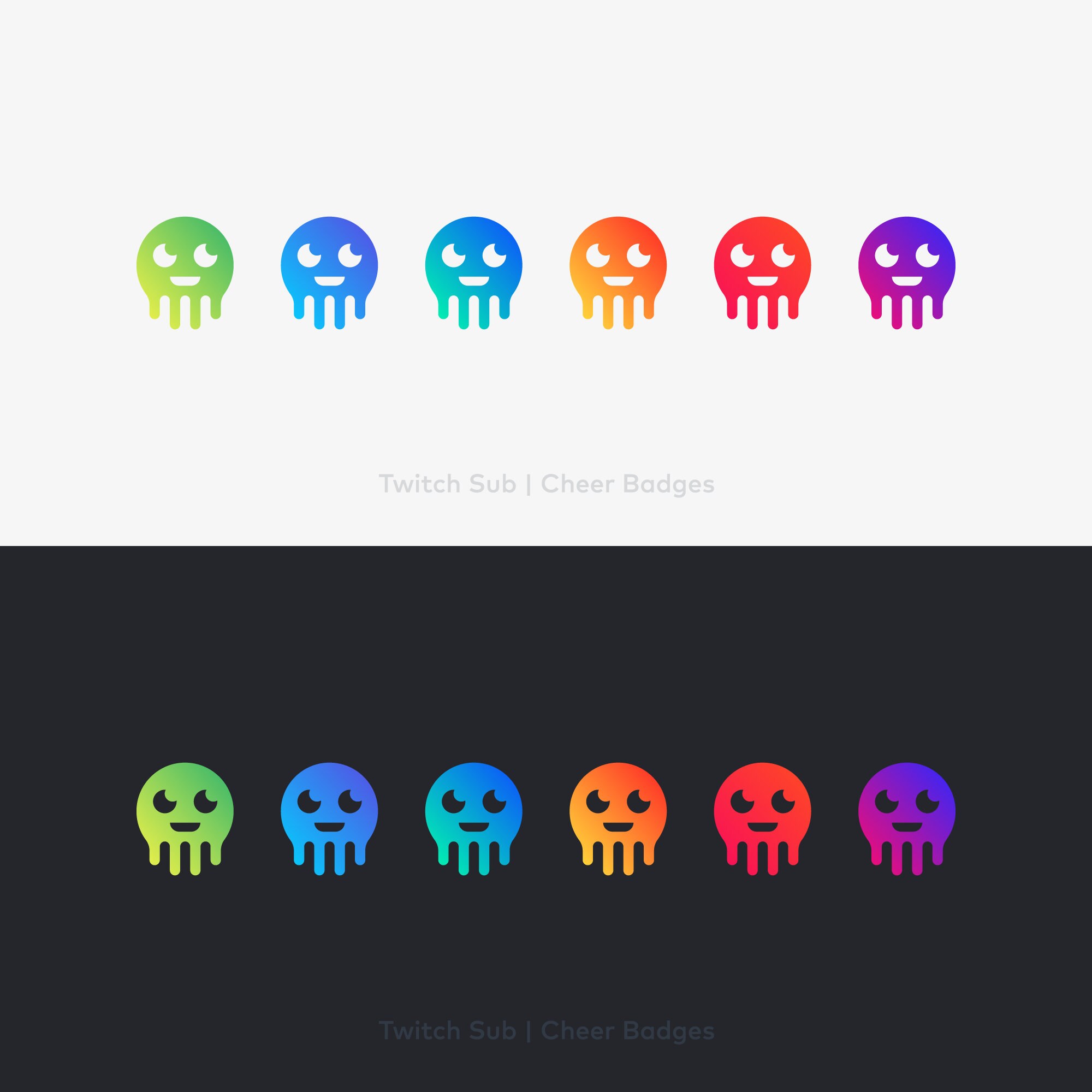 Cute Jellyfish 6 Twitch Sub Cheer Badges Etsy