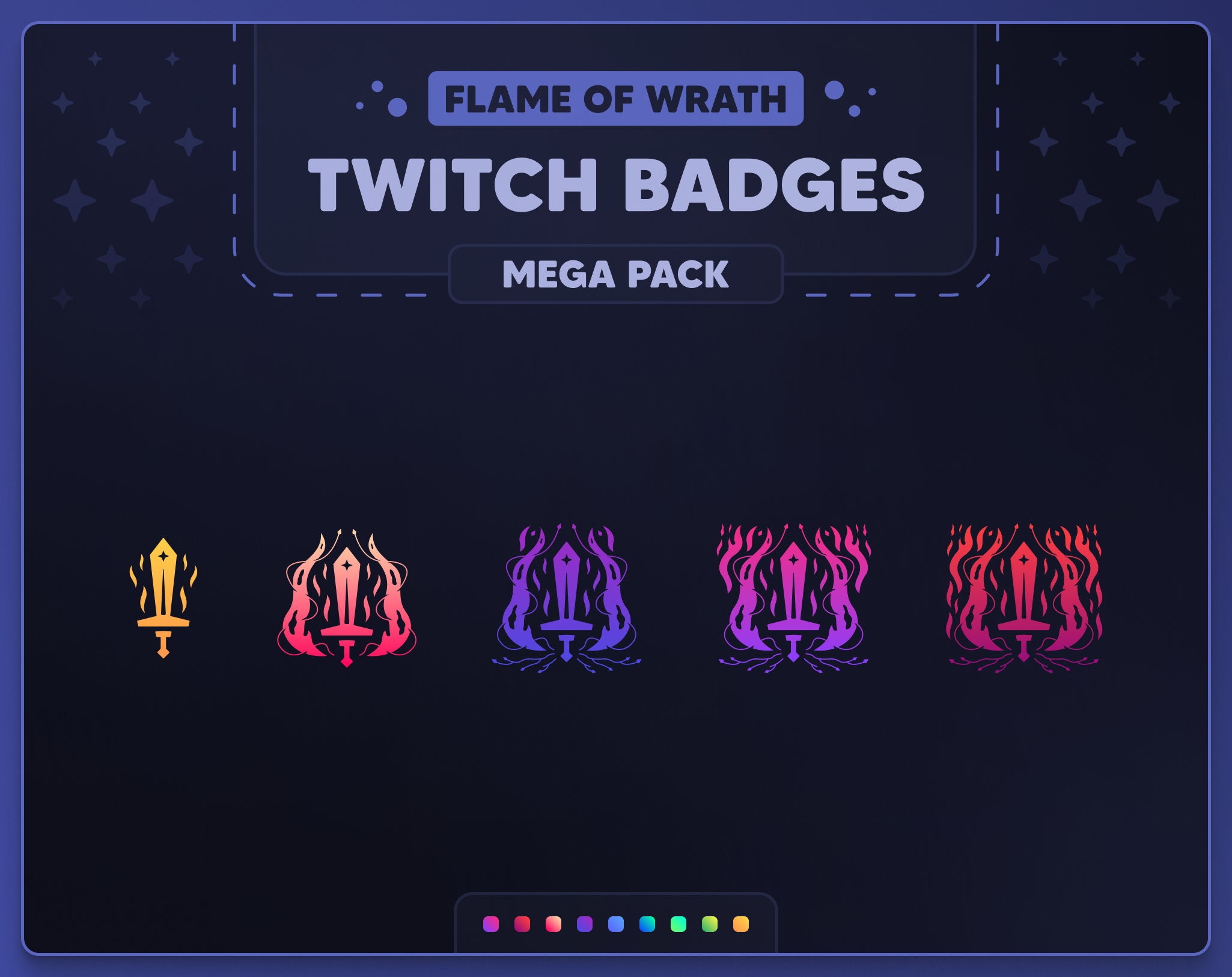 Sword Sub Badges for Twitch Twitch Sub & Bit Badges Flame - Etsy