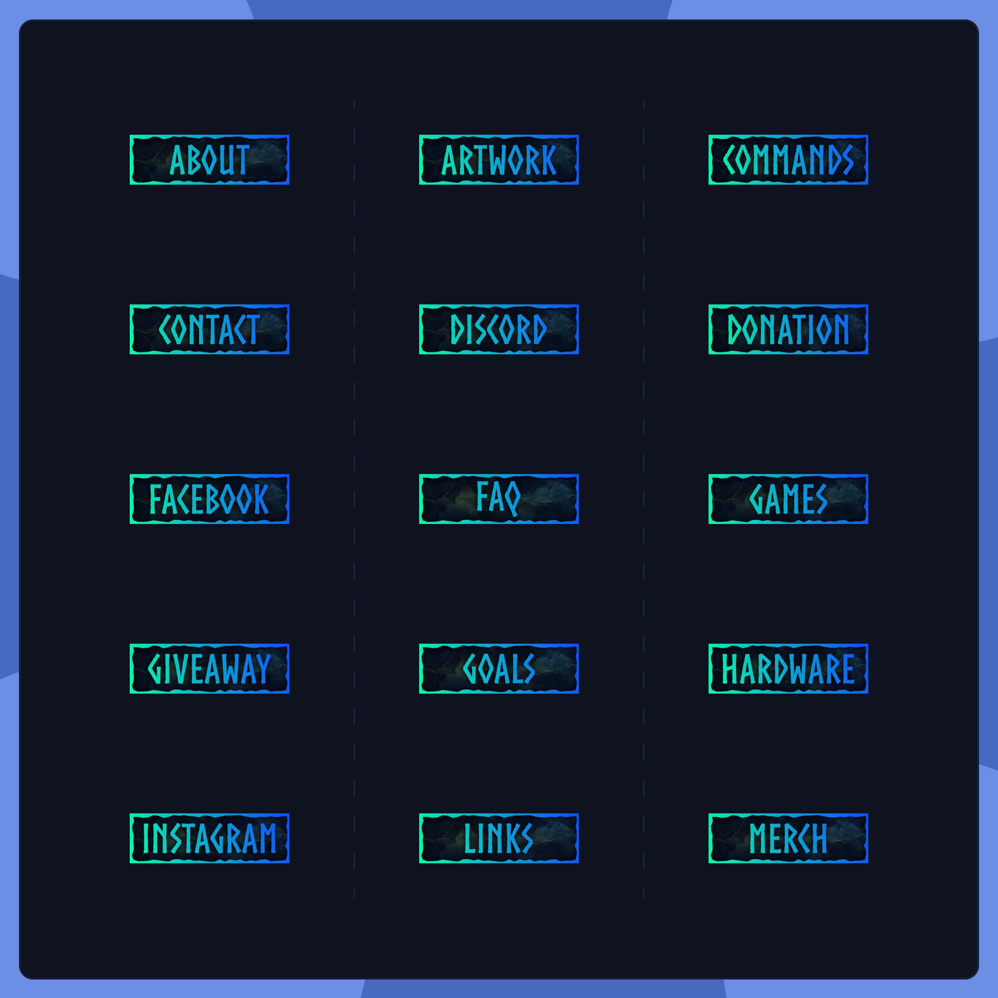 Ragnarok 30 Twitch Panels in 10 Colors Viking Panels Nordic Panels ...