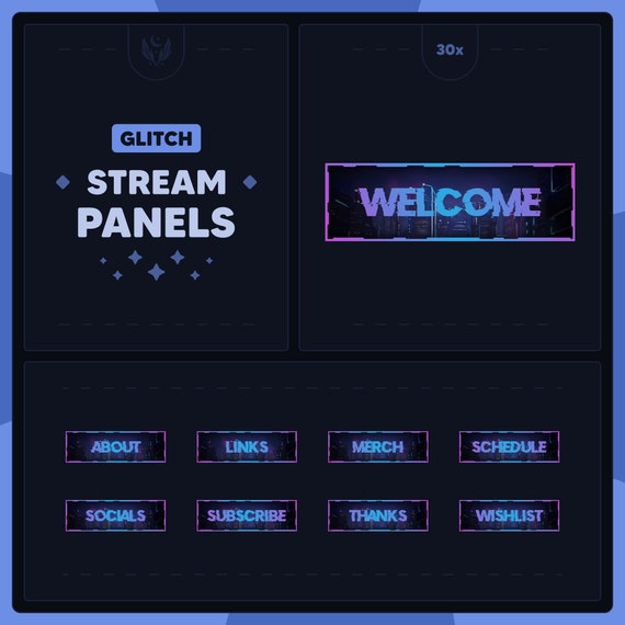 Cyberpunk Streamer Panels for Twitch Discord or (Instant Download