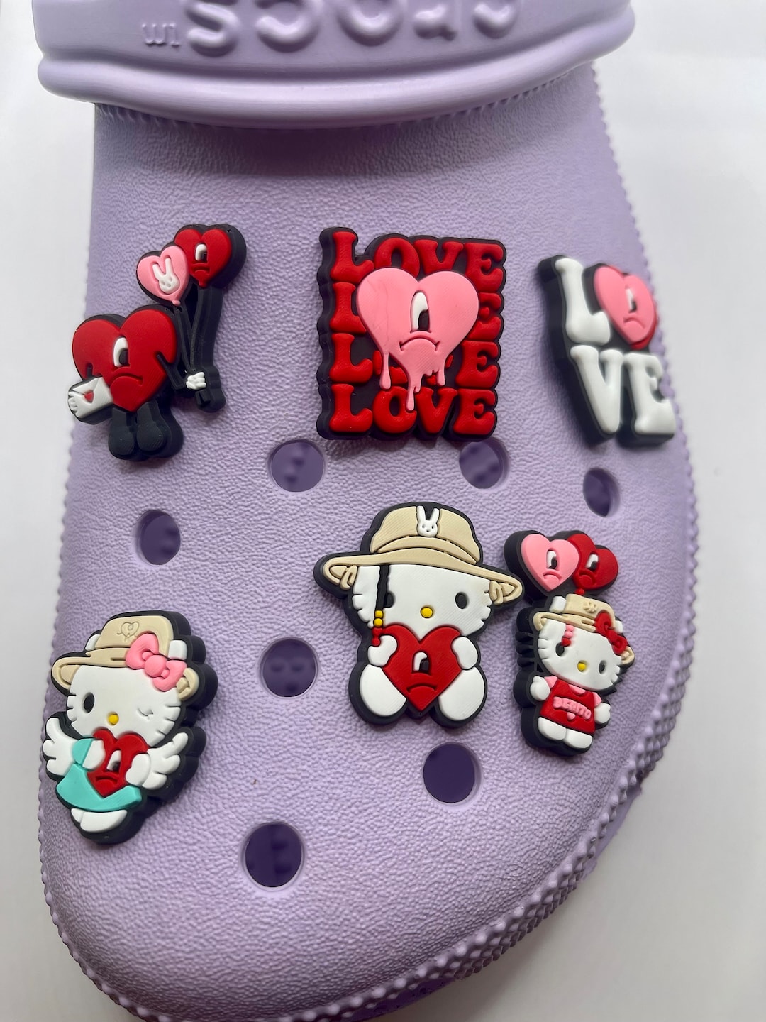 Bad Bunny Croc Jibbitz Hello Kitty Free Shipping Bad Etsy