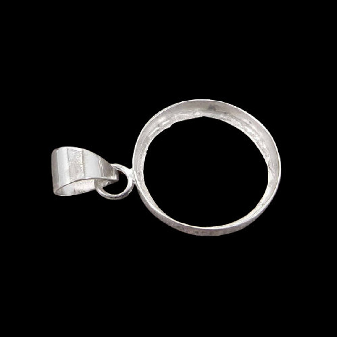ROUND Shape 925 Sterling Silver Bezel Pendant DIY Jewelry Etsy