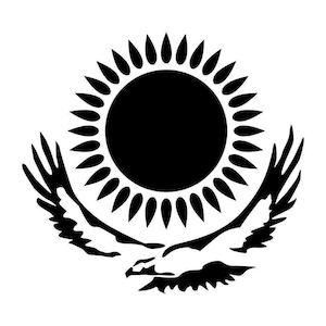 Kazakhstan Coat of Arms Eagle Sun Car Decal Sticker