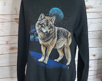 Wolf Nature Sweatshirt Photo Mountain Hills Animal Winter Forest Hipster Sweat