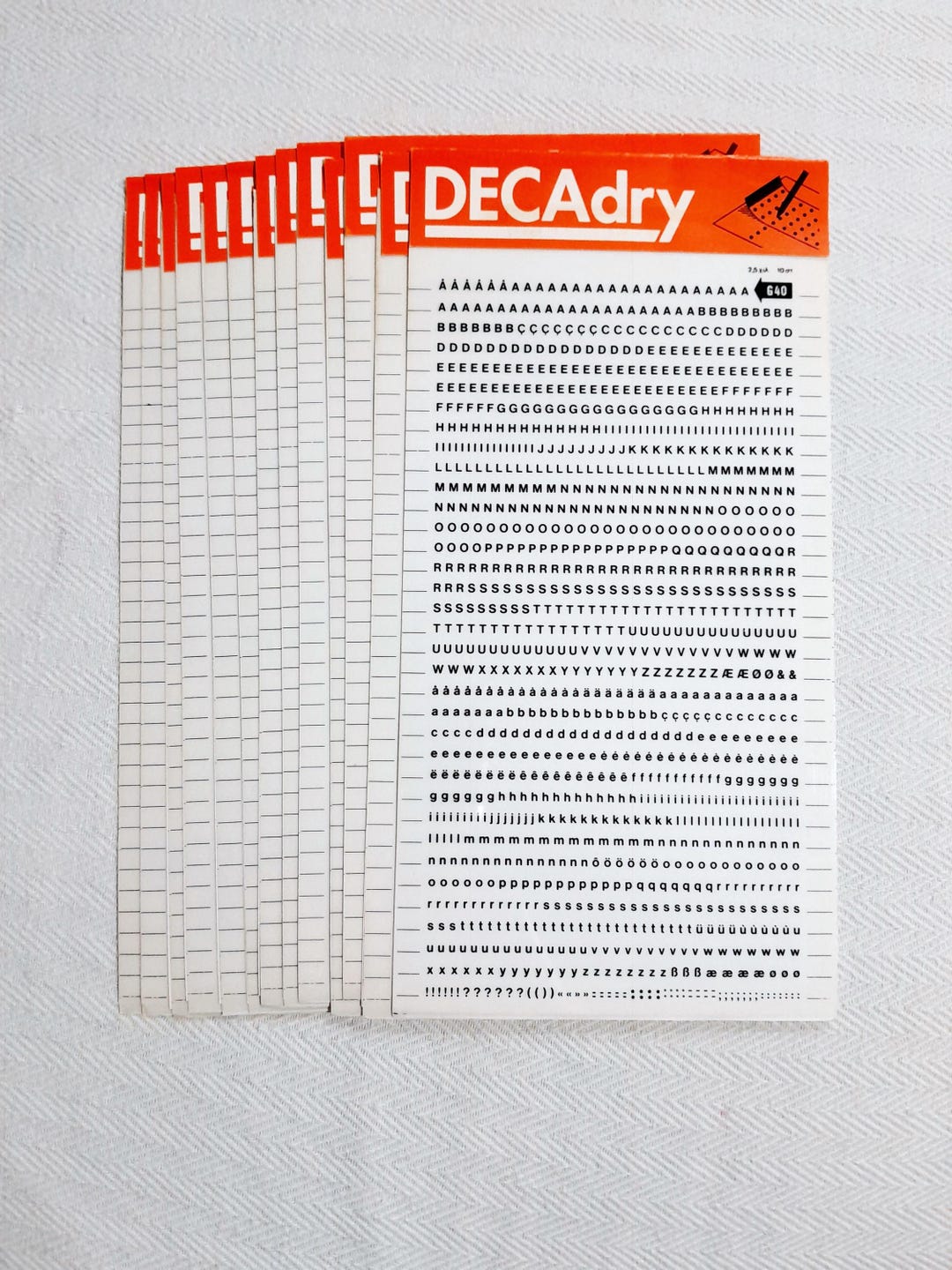 Vintage Decadry Transfer Letters 13 Sheets - Etsy