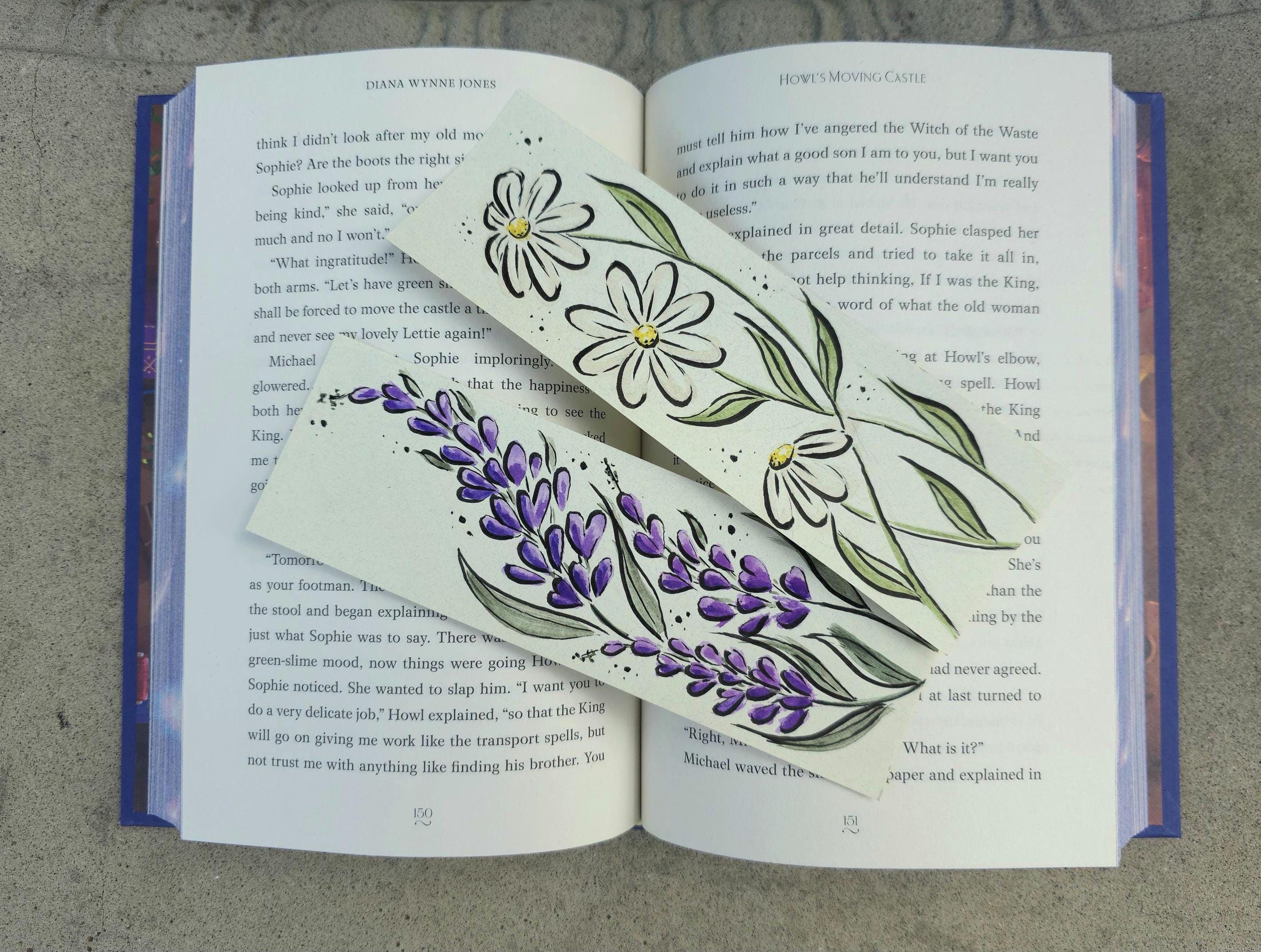 Handmade Watercolor Mix-and-match Set of Two Bookmarks With Custom ...