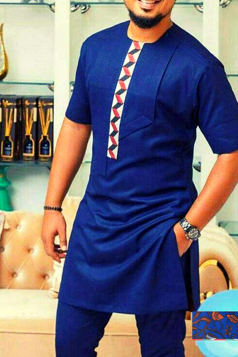 Wedding Guest Suit Dashiki Clothing for Men Gift For Him African Groom Royal Blue African Suit for Men Prom African Wear Ankara Attire