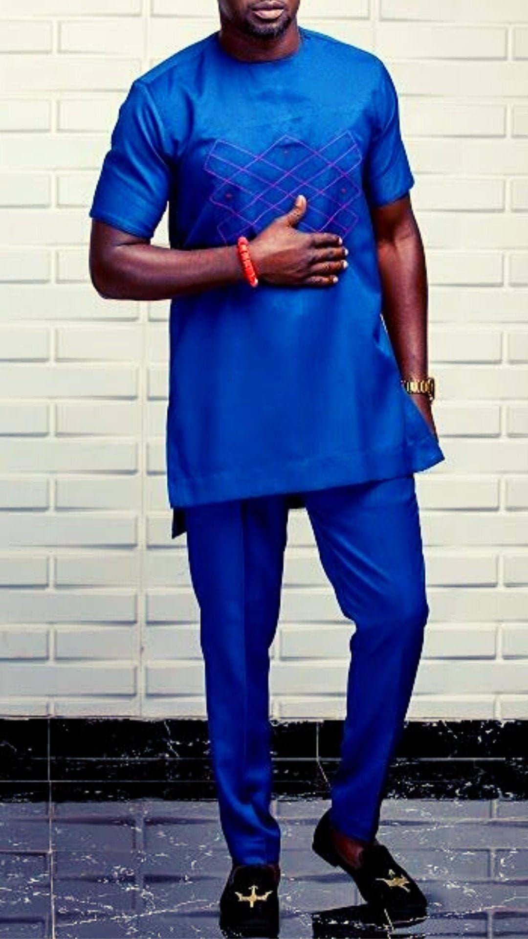 Royal Blue African Suit for Men Dashiki Clothing for Men - Etsy