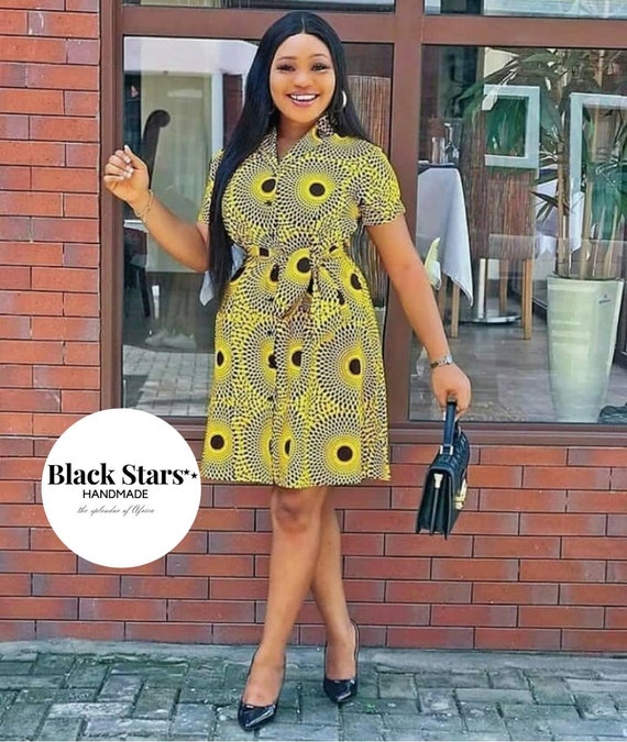 Women s Clothing Women s Button Down Dress Ankara Short Gown Prom African Wrap Dress Wedding Guest Outfit Party Wear Dashiki Etsy