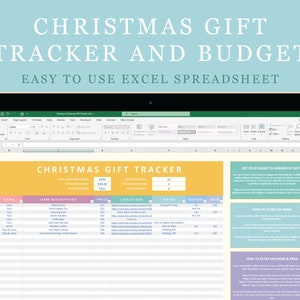 Christmas Gift Ideas & Rainbow Budget Tracker Excel Spreadsheet | Digital Download