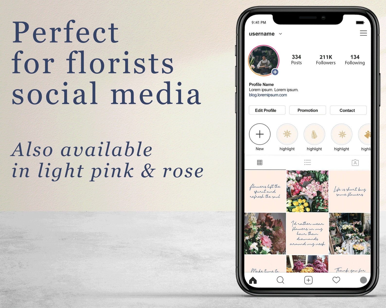 31 Florist Quotes Premade Instagram Posts Cream Script Etsy