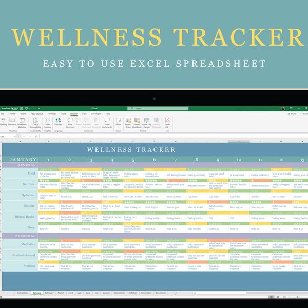 Excel Spreadsheet Yoga Etsy