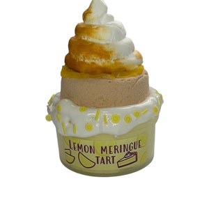 Lemon Meringue Tart DIY clay slime 8oz