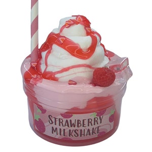 Strawberry Milkshake DIY clay slime 8oz