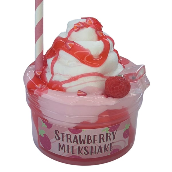 Strawberry Milkshake DIY clay slime 8oz