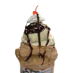 Fudge Brownie Sundae DIY Clay Slime 8oz