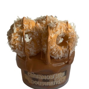 Cinnamon Mini Doughnuts DIY clay slime 8oz