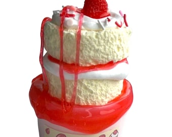 Slime de arcilla DIY de Tarta de Fresa