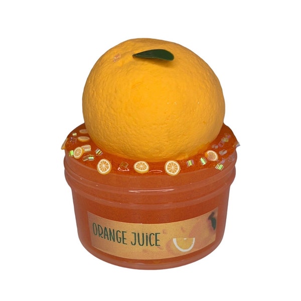 Orange Juice DIY Clay Slime  8 oz