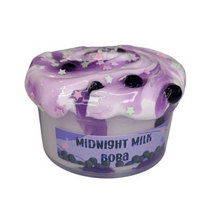 Midnight Milk Boba Glossy Slime 8oz