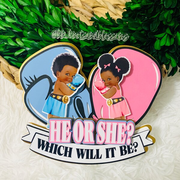 Gender Reveal Boxing Etsy