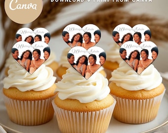 Waiting to Exhale Cupcake Treats Dessert | Oreo Treat Toppers | Heart Shape Toppers |  Women Empowerment | Digital Download | Canva Template