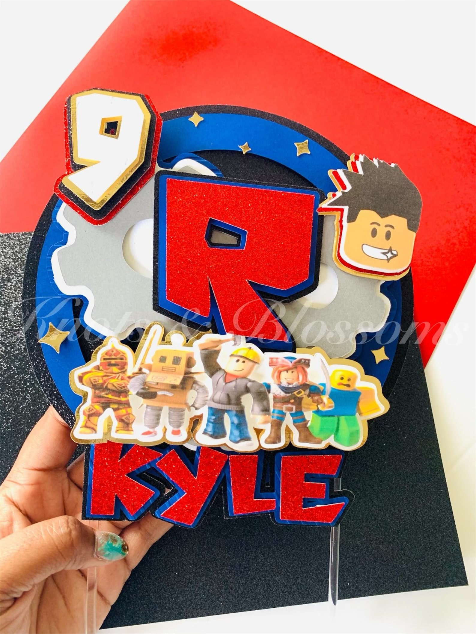 Roblox Cake Topper Roblox Theme Birthday Gamer Birthday - Etsy