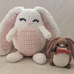 PDF ONLY | Bunny Crochet Pattern, Amigurumi Plushie DIY Bunny Rabbit Toy Décor Gift