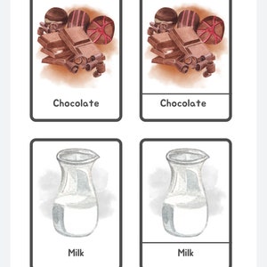 Hot Cocoa Montessori Cartes imprimables en 3 parties | Faire semblant de jouer | Jeu de pièces détachées | Jeu sensoriel | Bilingue espagnol et anglais