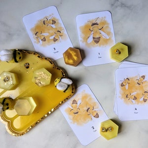 Bee Number Cards 1-10 | Homeschool Printables | Preschool Math | Counting Flashcards | Classroom Math Cards | Educational Prints
