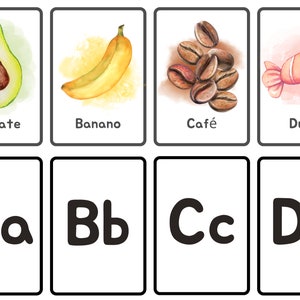 Honduras Inspired Spanish Nature Alphabet Flash Cards | Bilingual Spanish and English ABC Flashcards