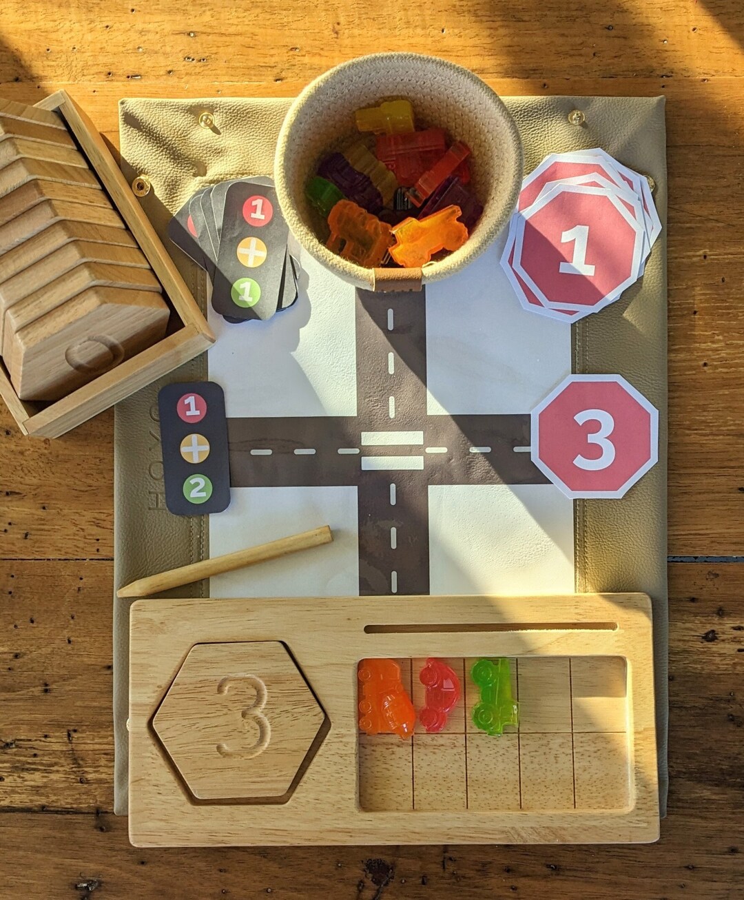 Road Math | Homeschool Printable | Preschool Flashcards | Montessori ...