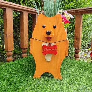 Spitz Haustier Pflanzer, Hund Pflanzer, Geburtstagsgeschenk