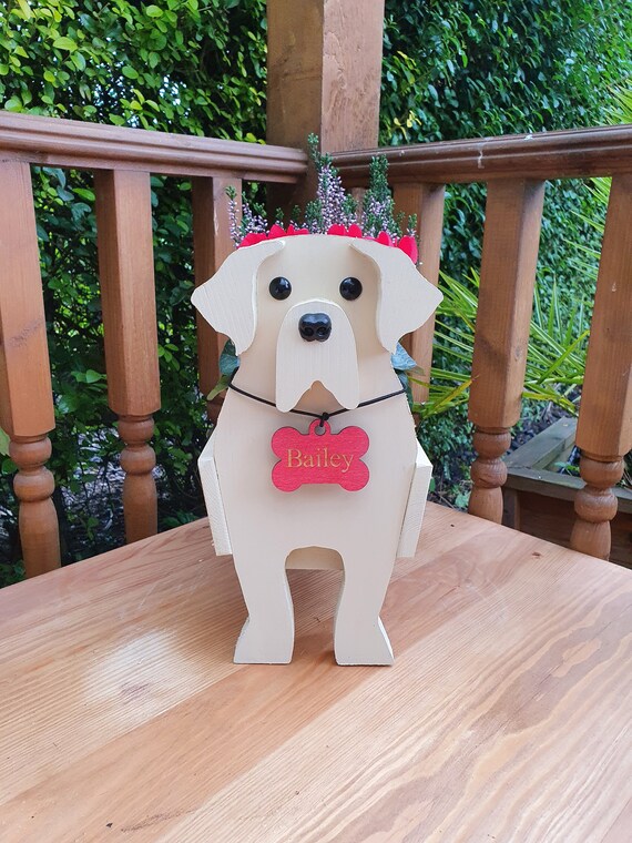 Labrador Puppy on Boot Garden Plant Pot Holder,Useful Dog Owner or Gardener Gift Labrador Puppy on Boot Garden Plant Pot Holder,Useful Dog Owner or Gardener Gift