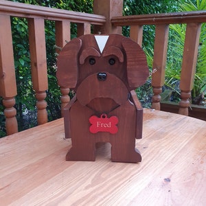 Dunkelbrauner Shih Tzu Haustier Pflanzer - Geburtstagsgeschenk - Gartenpflanzer - Hund Pflanzer