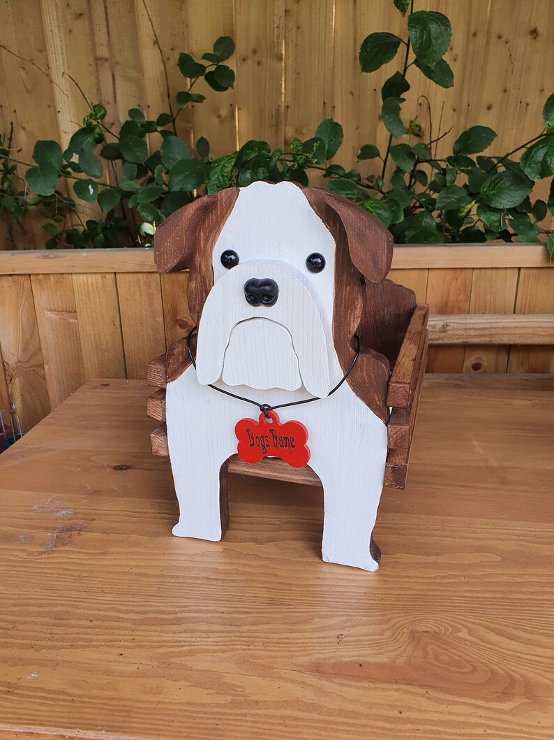 English Bulldog Pet Planter Dog Planter Birthday Gift Etsy