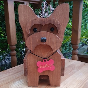 Yorkshire Terrier Haustier Pflanzer - Hundepflanzer - Geburtstagsgeschenk - Gartenpflanzer