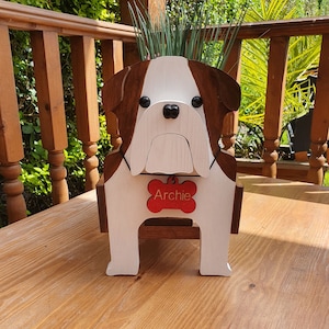 Englische Bulldogge Haustier Pflanzer - Hundepflanzer - Geburtstagsgeschenk