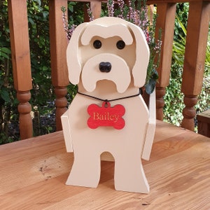 Beige Labradoodle Haustier Pflanzer, Hund Pflanzer, Geburtstagsgeschenk