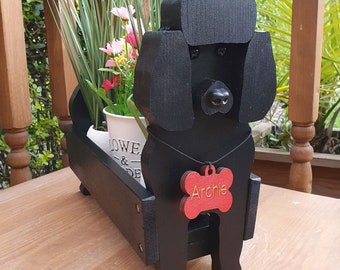 Black Poodle Pet Planter, Dog Planter, Birthday Gift, Memorial present