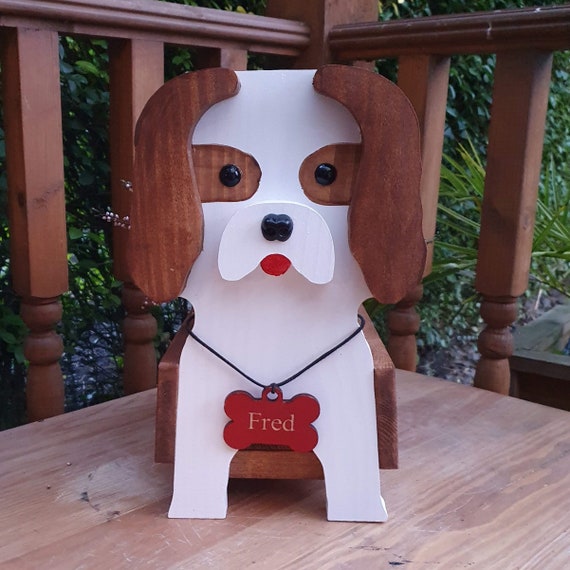 Blenheim Cavalier King Charles Spaniel Pet Planter, Birthday Gift