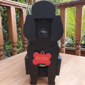 Schwarzer Pudel Haustier Pflanzer, Hundepflanzer, Geburtstagsgeschenk