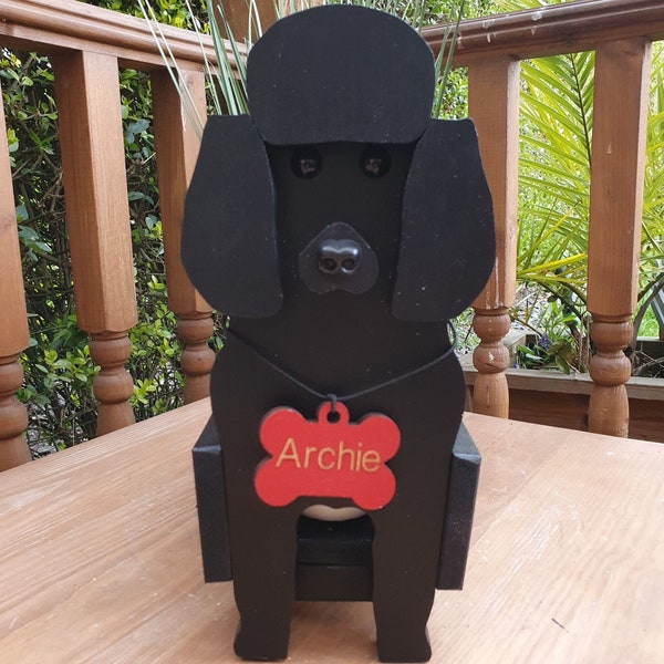 Black Poodle Pet Planter, Dog Planter, Birthday Gift
