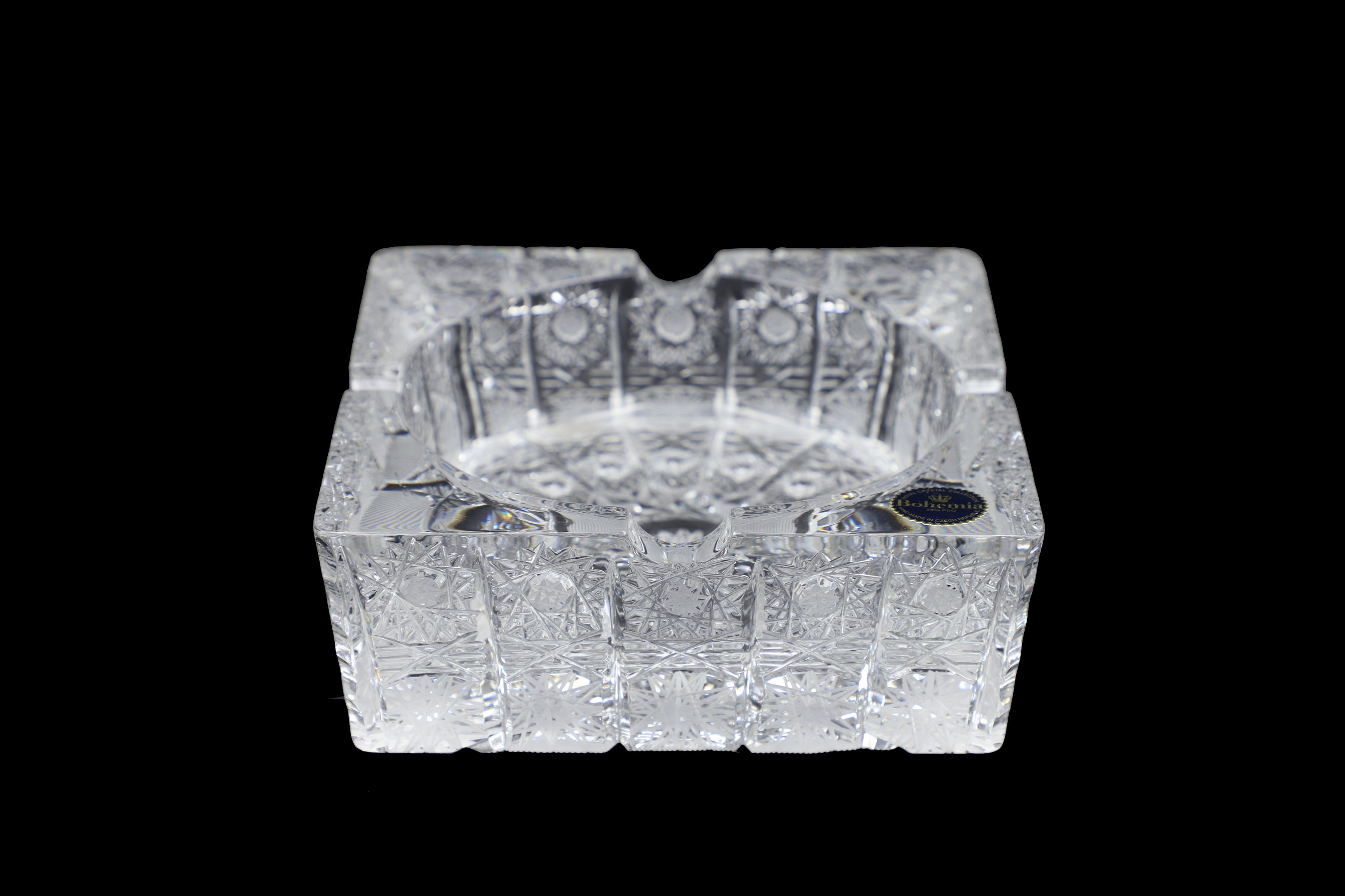 Lead Crystal Ashtray / Czech Republic 24 Lead Crystal Bohemia Etsy