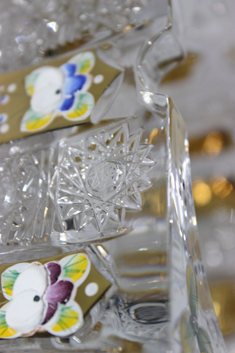 Fancy Ashtray, Ashtrays, Ash Tray, Crystal, Ashtray, Vintage Ashtray