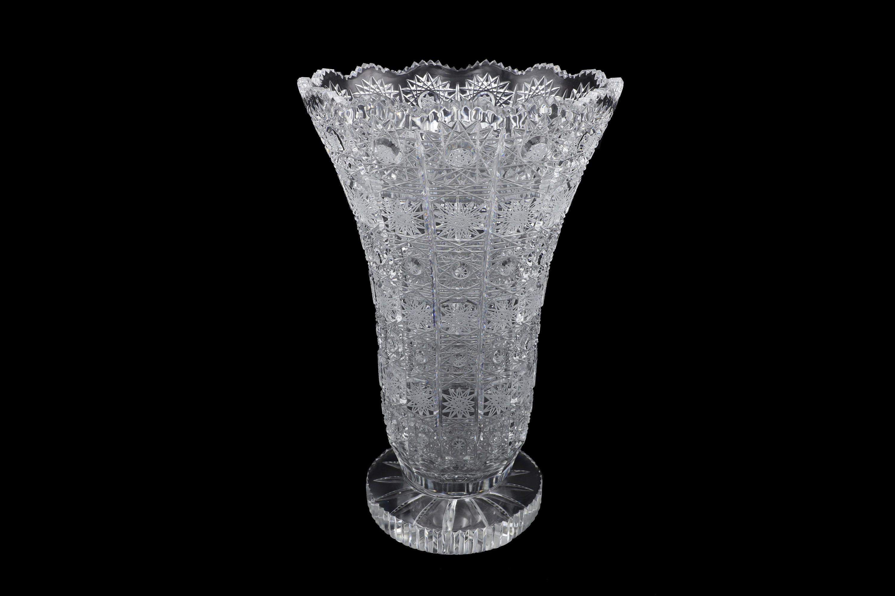 Vase Handmade Vase Glass Vase Crystal Vase Vintage Crystal Etsy