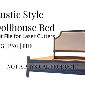 Dollhouse Miniature Bed - SVG Cut File for Glowforge or Other Laser Cutters