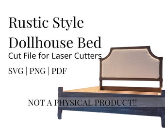 Dollhouse Miniature Bed - SVG Cut File for Glowforge or Other Laser Cutters