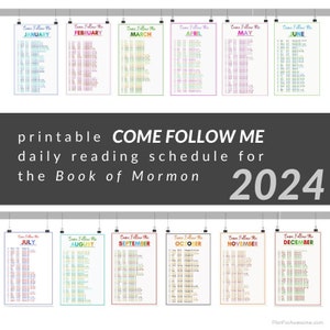 Come Follow Me 2024 Daily Reading Schedule for the Book of Mormon