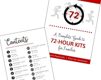 The COMPLETE Guide to 72-Hour Kits for Families with 25 supporting printables